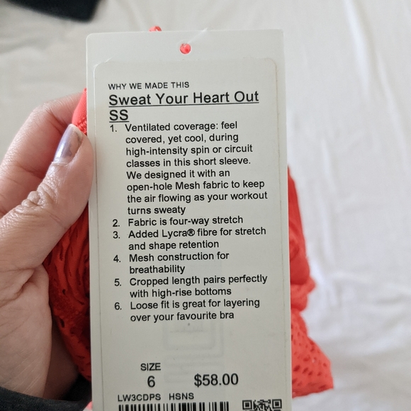 Lululemon sweat your heart out short sleeve - Picture 7 of 7